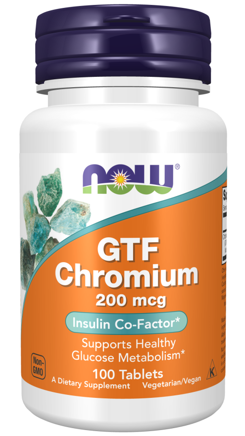 Хром GTF Chromium 200 мкг НАУ, 100 таблеток
